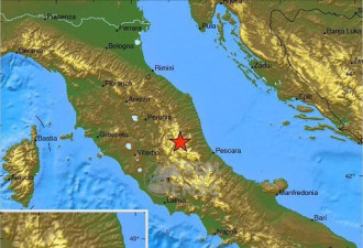 意大利中部发生6级以上地震 首都罗马震感强烈
