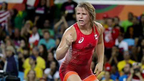 Erica Wiebe wins gold medal in women's 75kg freestyle final