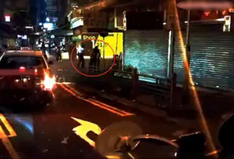 香港警察与持刀劫匪上演街头警匪交战大片