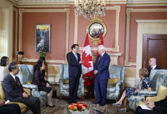 李克强和夫人程虹会见加拿大总督夫妇
