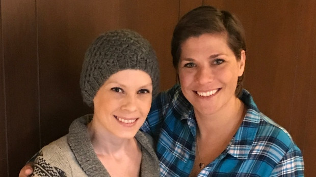 Karen McLaren, left, and Ashley McDonald, right, were both diagnosed with metastatic breast cancer. Through her American health insurance provider, McDonald has access to a medication called Ibrance, which put her into remission. McLaren is now fighting for coverage of that medication in B.C.