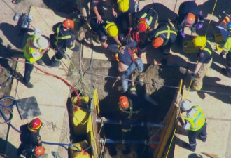 建筑工人被困重型机械获救 重伤命危