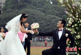 123对武大校友重返校园举办集体婚礼