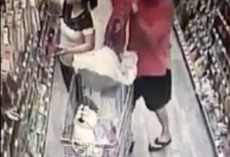 美华裔母亲超市购物 女儿险些被陌生人抢走