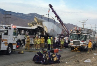 加州公路大巴惨祸造成13人丧生 伤者逾30人