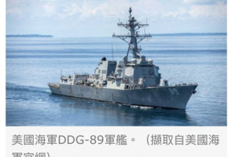 美军舰穿越台湾海峡 别忘了是什么日子