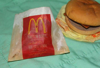加拿大男子卖陈年麦当劳汉堡 报价飚千元被下架