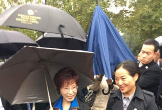中国国民党主席洪秀柱抵达南京中山陵拜谒