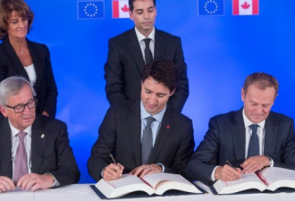 杜鲁多与欧盟签自由贸易协定
