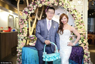 台湾新娘婚礼上秀引体向上 强壮肌肉看呆宾客