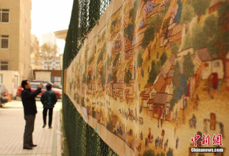 西宁女子花五年时间绣出清明上河图 长约21米