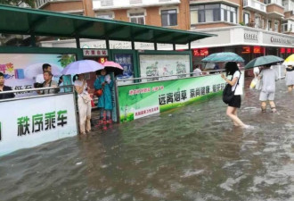 台风一路北上从上海刮到北京 天津街道成河