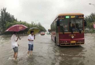 台风一路北上从上海刮到北京 天津街道成河
