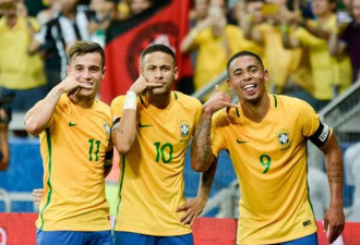 世预赛-巴西3-0完胜阿根廷 内马尔暴力鸟破门