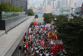香港反港独撑释法集会 参加者超2万