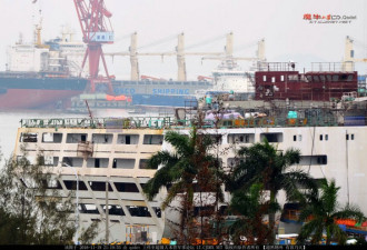 中国正赶造新一艘航母保障舰 高清照曝光