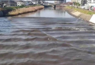 台媒：日本强震后现异象 河水“逆流”而上