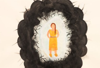 土著人儿童用绘画来表达自己内心的痛苦