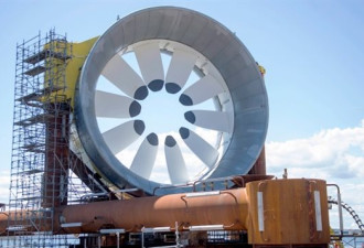 芬迪海湾巨型潮汐发电机成功发电