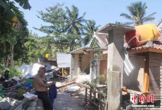 地震导致印尼龙目岛西北海岸抬高25厘米