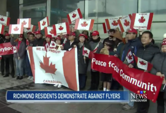 加拿大华人上街静默游行 抗议反华传单