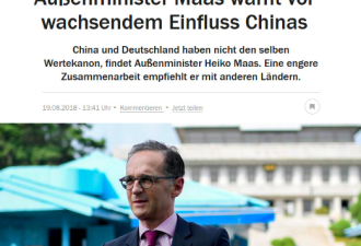 德外长称跟中国不属一个圈子被批拖后腿