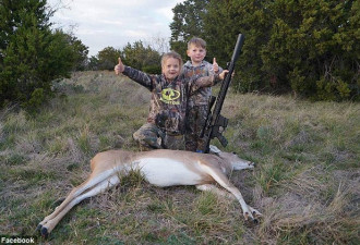 美国一女孩5岁扛枪 7岁成功使用来福枪杀鹿
