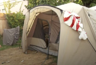 温哥华租房女子每月花$1000搭帐篷住后院