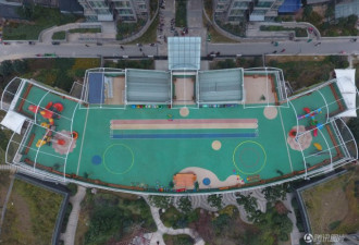 郑州幼儿园位于楼林之间 屋顶建“空中操场”