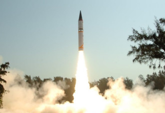 印度月底试射洲际导弹 射程覆盖全中国