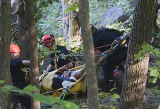 大多伦多51岁男子远足跌落悬崖骨折 幸而获救