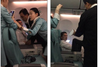 韩国富二代飞机上袭击空姐 被美国明星制服