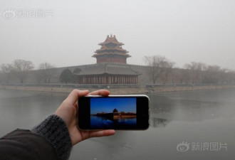 对比图：雾霾中的北京地标VS蓝天下的北京地标