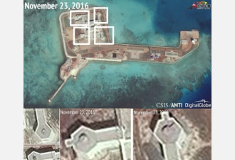 最新：火炮导弹密布 美卫星偷拍中国南海礁堡