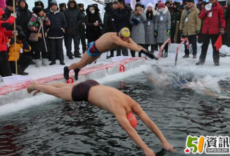 真的“泳士”敢于直面零下30℃气温露天游泳