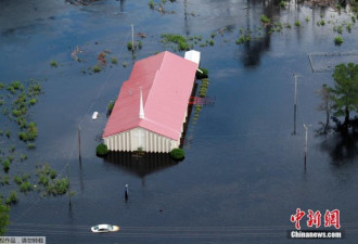 佛罗伦斯袭美引发灾难性洪水 北卡成泽国