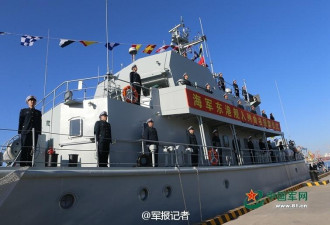新一代猎扫雷舰东港舰加入中国海军战斗序列