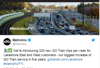 高峰不愁！GoTrain新增220车次