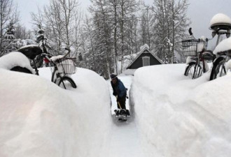 美国遭遇暴风雪袭击 民众挖”隧道”出行