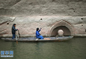 江西一水库发现摩崖造像 “佛头”遗迹浮出水面