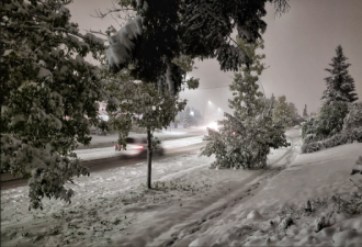 “一夜入冬”阿省遭遇30厘米大雪 全城一片混乱