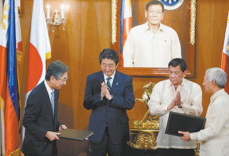 安倍访菲律宾送一万亿日元 借机大谈南海
