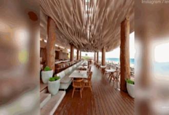最酷的天花板 这家希腊餐厅天花板似波浪