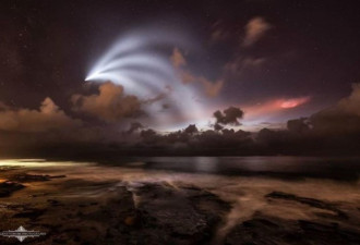 奇景：南加夜空笼罩诡异的光 UFO？神明显灵？