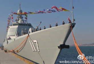 新年首艘052D服役 117号西宁舰加入北海舰队