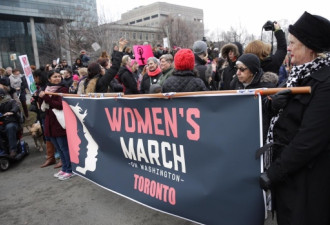 多伦多上万人上街声援华盛顿妇女大游行