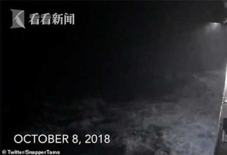 邮轮乘客拍下飓风海上移动骇人画面 如末世来临
