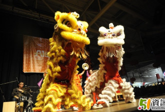 城市广场大型舞狮春节倒数庆祝活动
