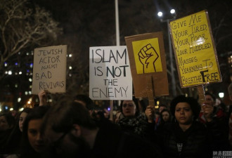 美国民众游行 抗议特朗普最新穆斯林入境禁令