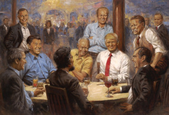 特朗普办公室的这幅油画已经被网民玩坏了……